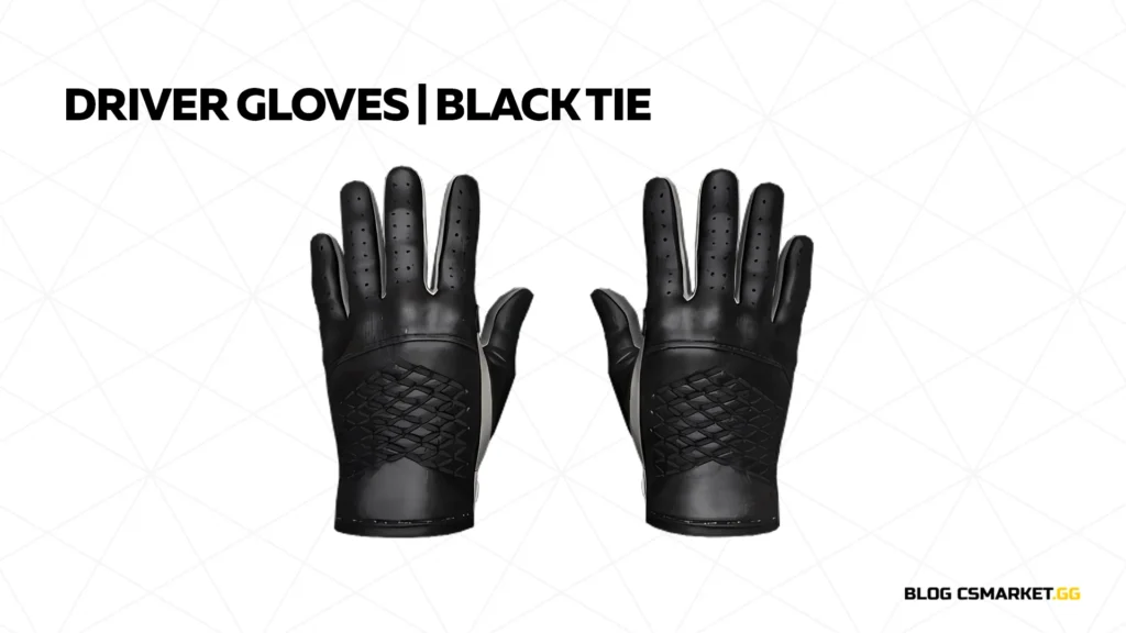 Driver Gloves Black Tie