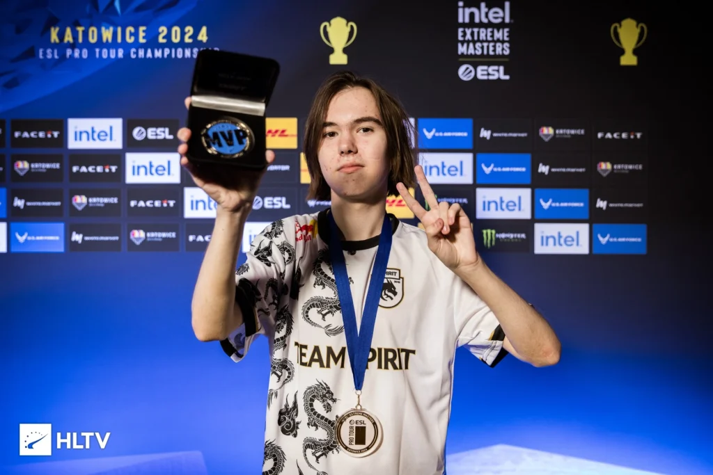 Danil donk Kryshkovets, star of Team Spirit after IEM Katowice 2024