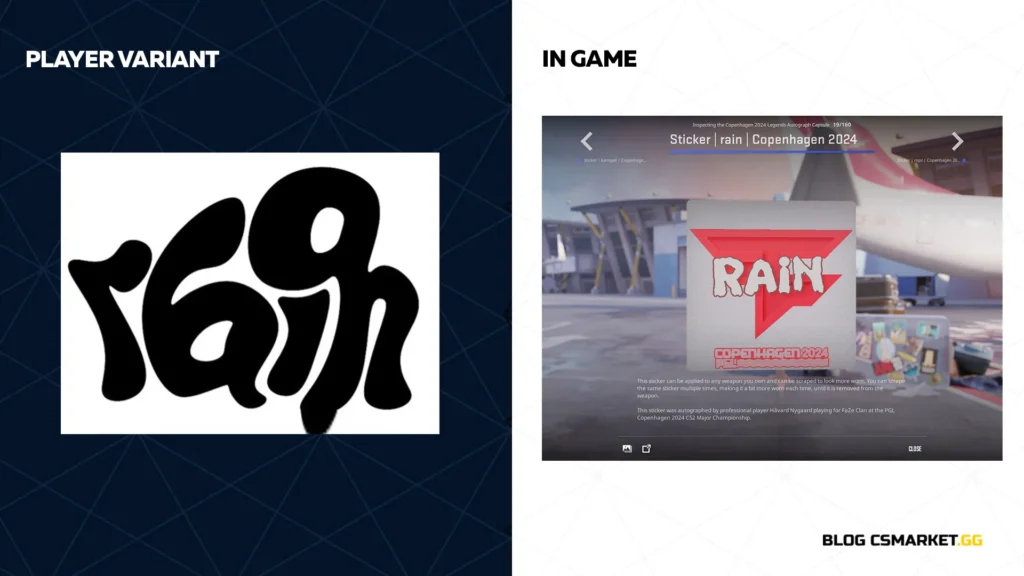 Sticker | rain | Copenhagen 2024