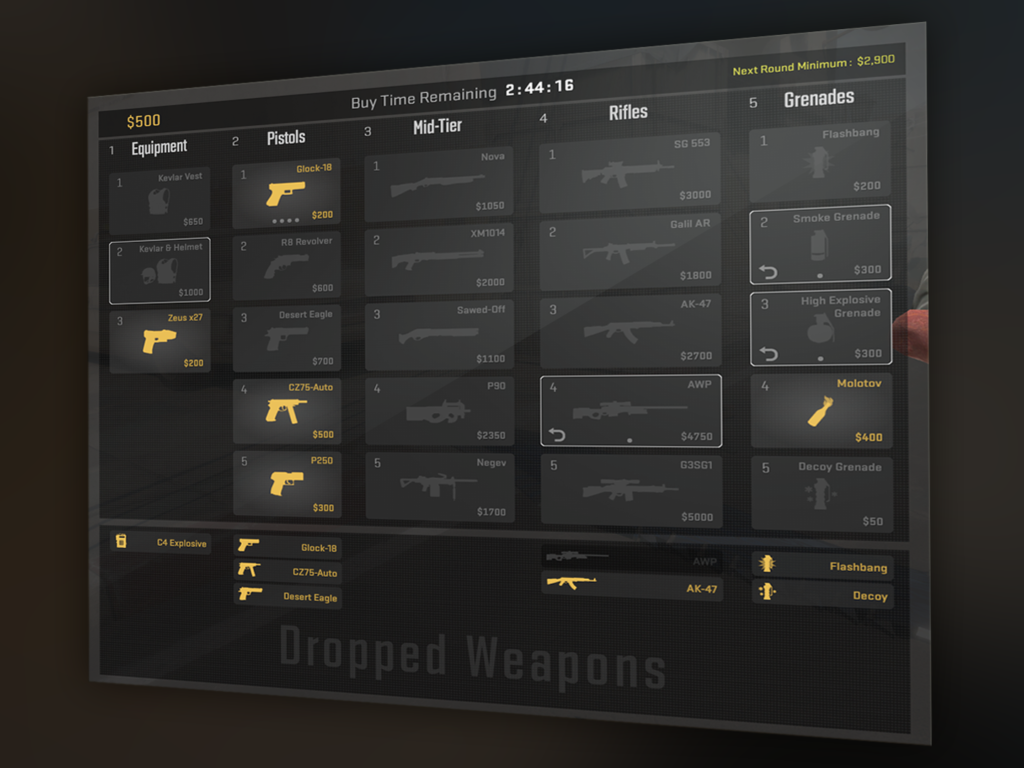 New purchasing menu in CS2
