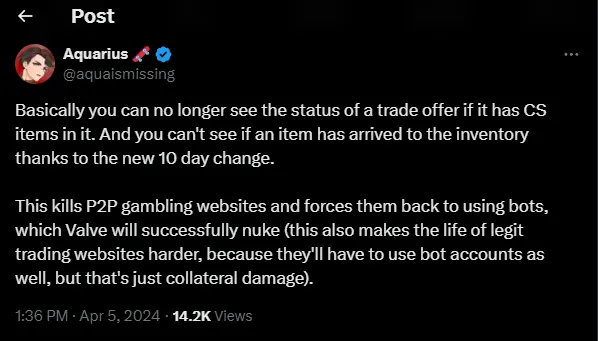 About new trade system